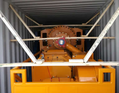 Blocking and Bracing Heavy Machinery in Container